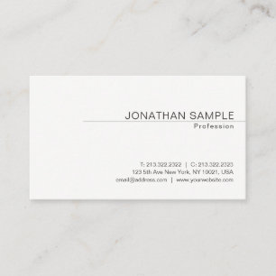 Carte De Visite Design minimaliste élégant moderne Plaine tendance