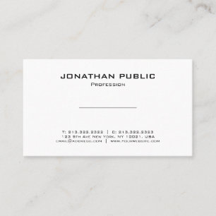 Carte De Visite Design minimaliste élégant Moderne Professionnel