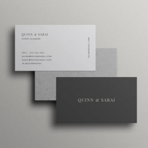 Carte De Visite Design minimaliste Élégant Nettoyant moderne gris 