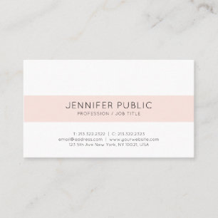 Carte De Visite Design minimaliste moderne design tendance Pink Pl
