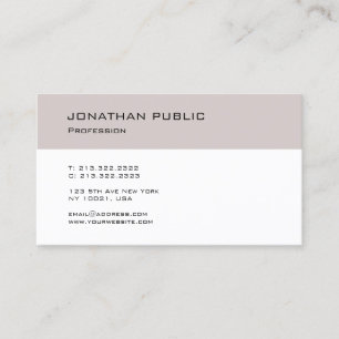 Carte De Visite Design minimaliste moderne élégant Design sobre te