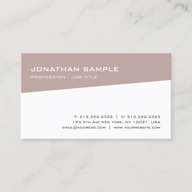 Carte De Visite Design minimaliste moderne élégant Design tendance (Devant)