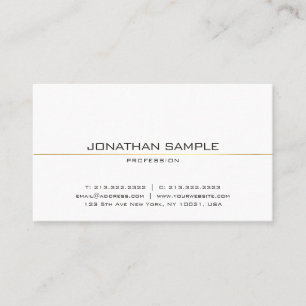 Carte De Visite Design minimaliste moderne élégant Or tendance