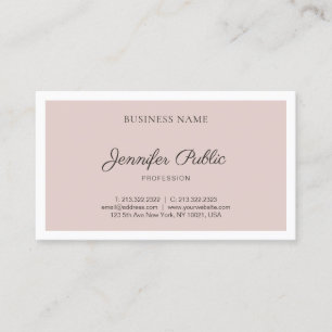 Carte De Visite Design minimaliste moderne élégant Plain tendance 