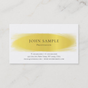 Carte De Visite Design minimaliste moderne Gold Look Professionnel