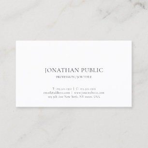 Carte De Visite Design minimaliste moderne Modèle élégant Simple