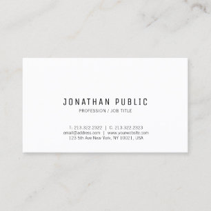 Carte De Visite Design minimaliste moderne Modèle élégant tendance