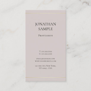 Carte De Visite Design minimaliste moderne tendance Design classiq