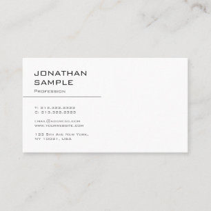 Carte De Visite Design minimaliste moderne tendance Design élégant