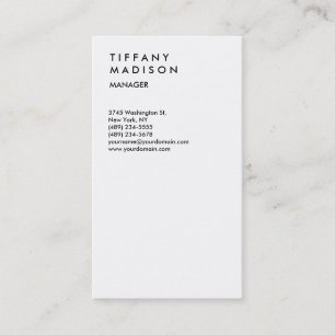 Carte De Visite Design minimaliste professionnel