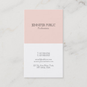 Carte De Visite Design minimaliste Professionnel Design rose pâle