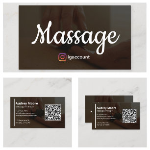 Carte De Visite Design modèle Moderne Massage Thérapie