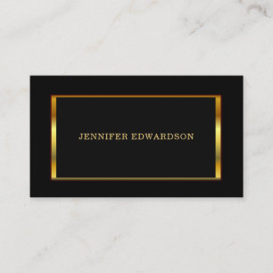 Carte De Visite Design moderne cadre Or noir professionnel