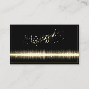 Carte De Visite Design moderne Chic Cream Light Gold Effet Maquill