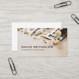 Carte De Visite Design Moderne Construction de charpentier en bois