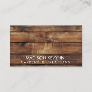Carte De Visite Design Moderne Construction de menuiserie En Bois