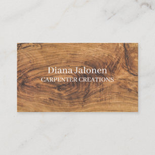 Carte De Visite Design Moderne Construction de menuiserie En Bois