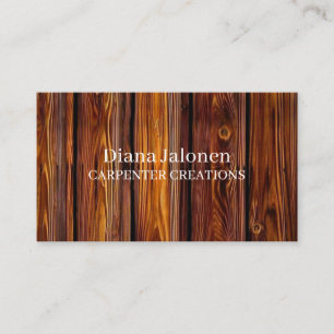 Carte De Visite Design Moderne Construction de menuiserie en bois 