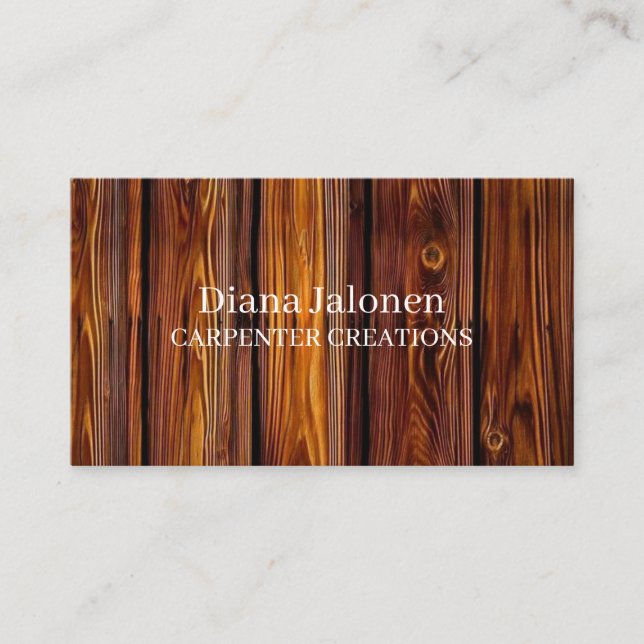 Carte De Visite Design Moderne Construction de menuiserie en bois  (Devant)