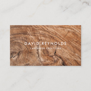 Carte De Visite Design Moderne Construction de menuiserie En Bois