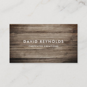 Carte De Visite Design Moderne Construction de menuiserie en bois 