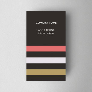 Carte de visite design moderne de bandes colorées