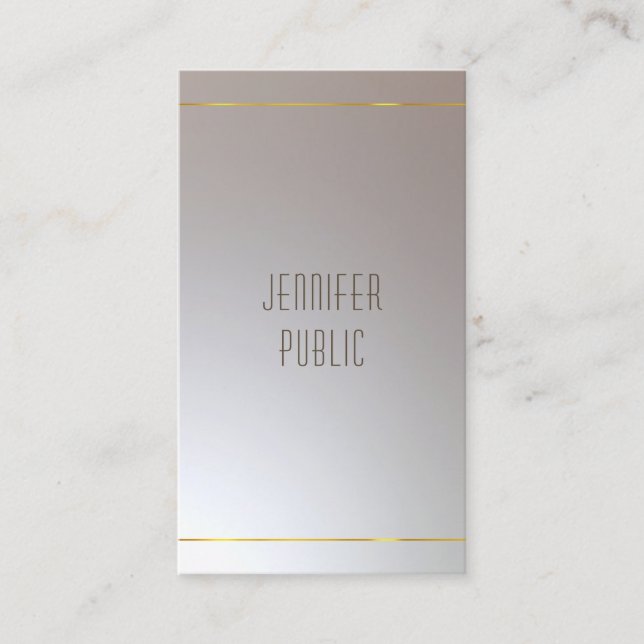 Carte De Visite Design moderne Design professionnel glamour (Devant)
