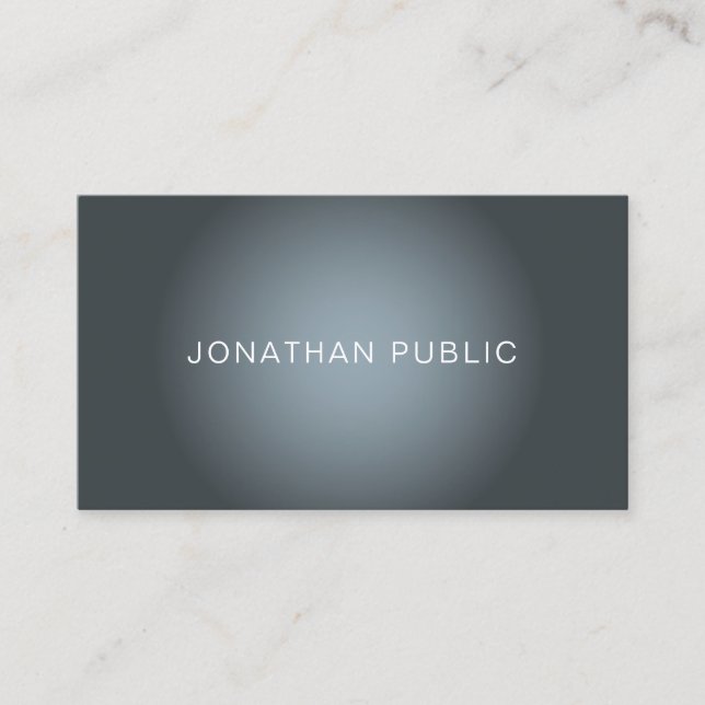 Carte De Visite Design moderne élégant et professionnel Plaine ten (Devant)