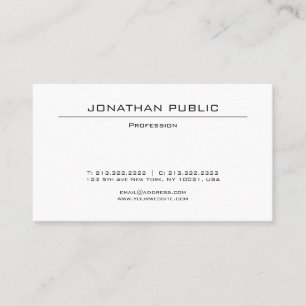 Carte De Visite Design moderne élégant Plaine tendance minimaliste