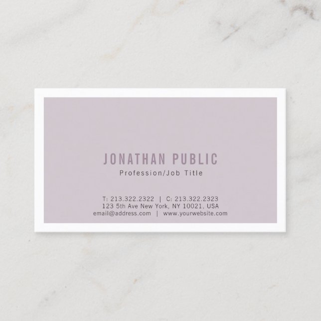 Carte De Visite Design moderne élégant professionnel (Devant)
