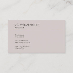 Carte De Visite Design moderne élégant Propre Plain Professionnel