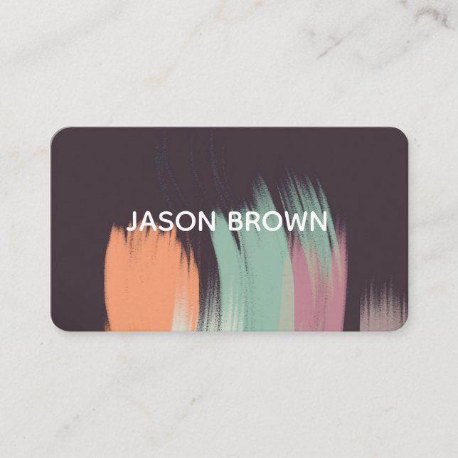 Carte De Visite design moderne et audacieux de la peinture abstrai (Devant)