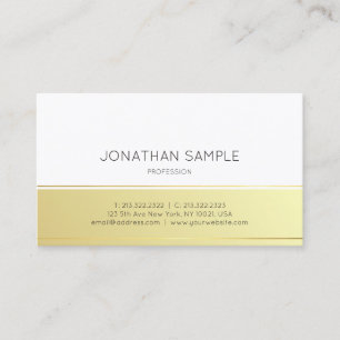 Carte De Visite Design moderne et créatif professionnel look or