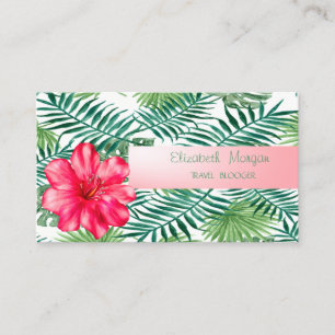 Carte De Visite Design moderne, Feuilles de palmiers tropicaux, Hi