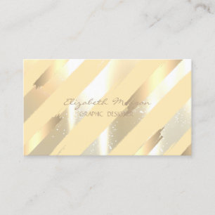 Carte De Visite Design moderne, Grandes, Faux Gold Brush Stroke