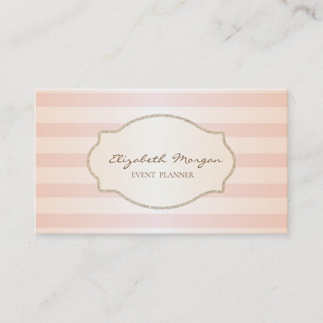 Carte De Visite Design Moderne Gratté,, Cadre Parties scintillant  (Devant)