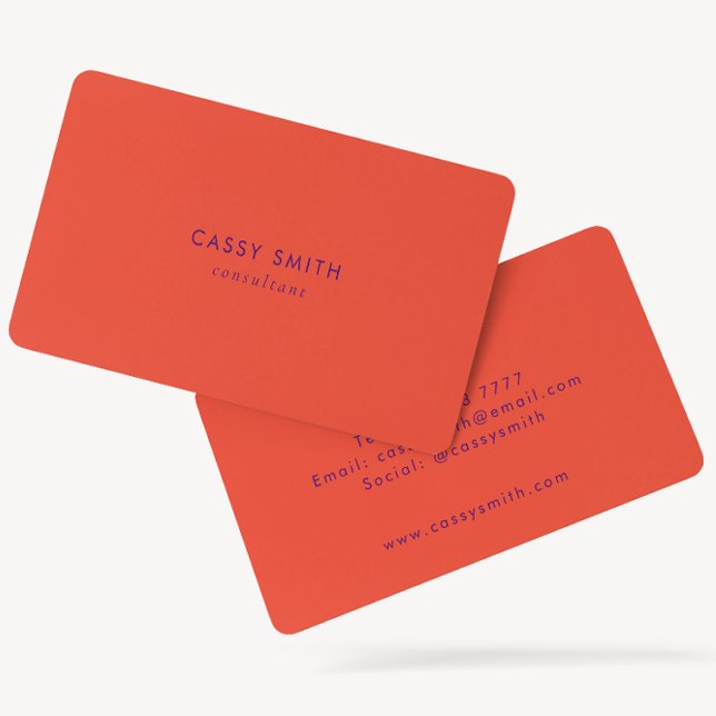 Carte De Visite Design moderne minimaliste orange violet professio (Créateur téléchargé)