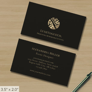 Carte De Visite Design moderne noir et or