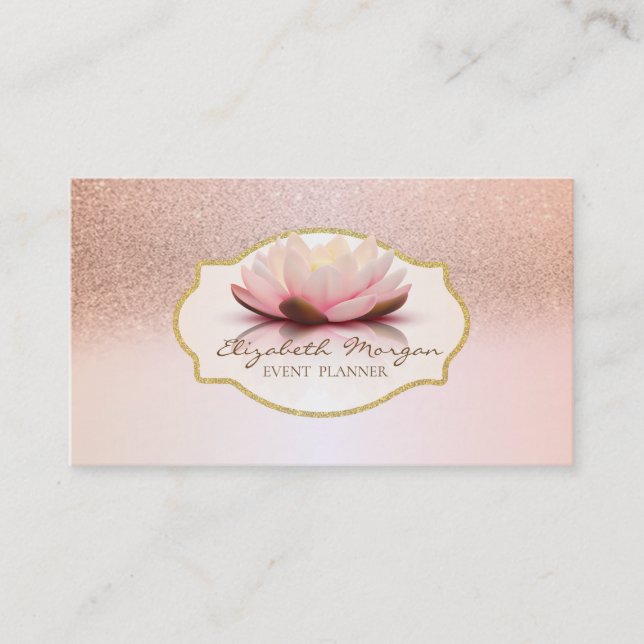 Carte De Visite Design moderne, Parties scintillant de cadre Lotus (Devant)