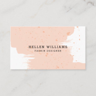 Carte De Visite Design moderne Pastel rose brosse