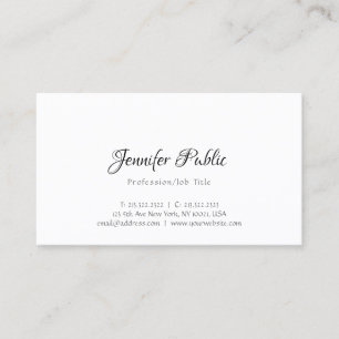Carte De Visite Design moderne professionnel Élégant Modèle simple