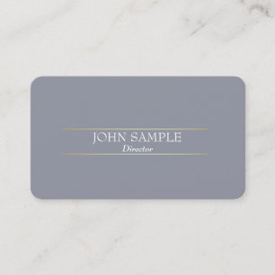 Carte De Visite Design moderne professionnel Gris Or élégant