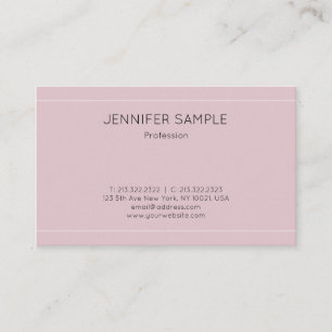 Carte De Visite Design moderne Simple Professionnel Élégant Plain