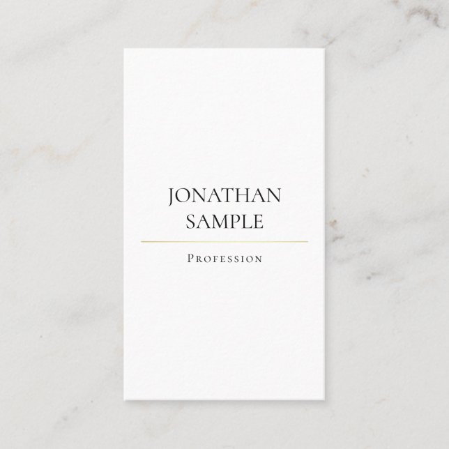 Carte De Visite Design moderne tendance propre Design élégant Plai (Devant)