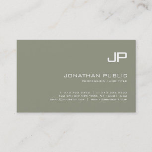 Carte De Visite Design monographique élégant et professionnel Mode
