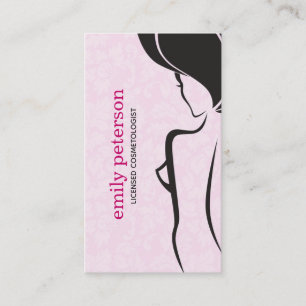 Carte De Visite Design noir et rose