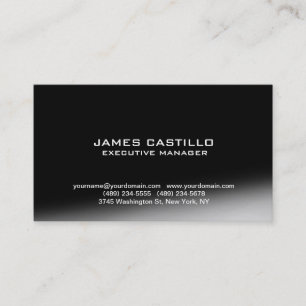 Carte De Visite Design noir gris moderne professionnel