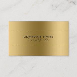 Carte De Visite Design Or Métallurgique Simple Faux brillant