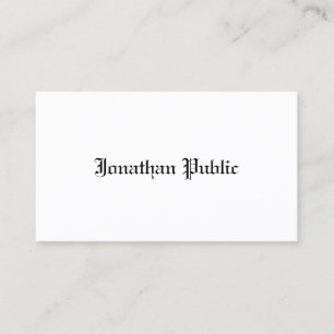Carte De Visite Design professionnel Classique Nostalgale apparenc