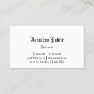 Carte De Visite Design professionnel créatif classique nostalgique